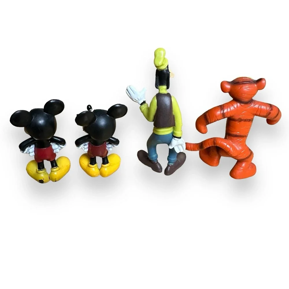 Vintage Disney Lot of  Toy Action Figures Tigger Mickey Mouse Goofy Cake Toppers